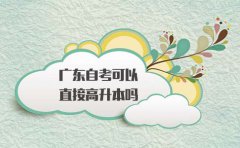 深圳自考可以直接高升本吗?